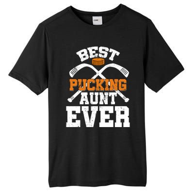 Womens Best Pucking Aunt Ever Hockey Sports Lover Tall Fusion ChromaSoft Performance T-Shirt