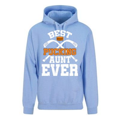 Womens Best Pucking Aunt Ever Hockey Sports Lover Unisex Surf Hoodie