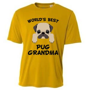 Worlds Best Pug Grandma Dog Granddog Cooling Performance Crew T-Shirt