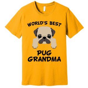 Worlds Best Pug Grandma Dog Granddog Premium T-Shirt