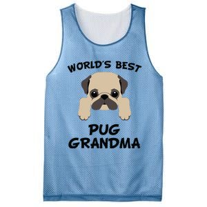 Worlds Best Pug Grandma Dog Granddog Mesh Reversible Basketball Jersey Tank