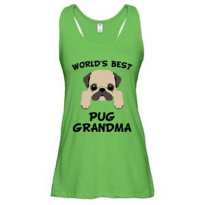 Worlds Best Pug Grandma Dog Granddog Ladies Essential Flowy Tank