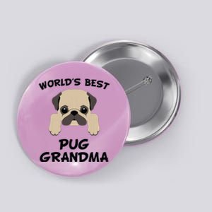 Worlds Best Pug Grandma Dog Granddog Button