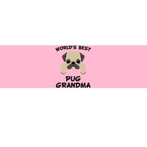 Worlds Best Pug Grandma Dog Granddog Bumper Sticker