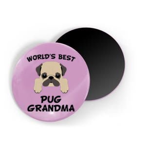 Worlds Best Pug Grandma Dog Granddog Magnet