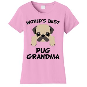 Worlds Best Pug Grandma Dog Granddog Women's T-Shirt