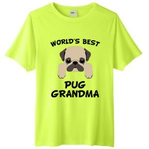 Worlds Best Pug Grandma Dog Granddog Tall Fusion ChromaSoft Performance T-Shirt