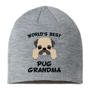 Worlds Best Pug Grandma Dog Granddog Sustainable Beanie