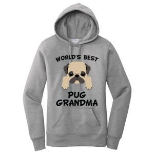 Worlds Best Pug Grandma Dog Granddog Women's Pullover Hoodie