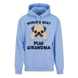 Worlds Best Pug Grandma Dog Granddog Unisex Surf Hoodie