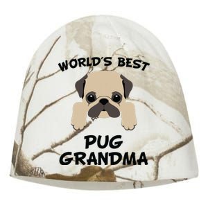 Worlds Best Pug Grandma Dog Granddog Kati - Camo Knit Beanie