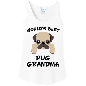 Worlds Best Pug Grandma Dog Granddog Ladies Essential Tank