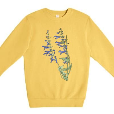 Wildflowers Blue Premium Premium Crewneck Sweatshirt