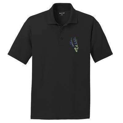 Wildflowers Blue Premium PosiCharge RacerMesh Polo