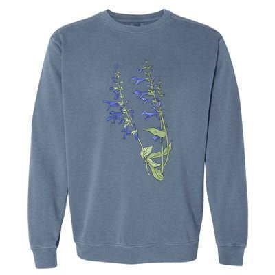 Wildflowers Blue Premium Garment-Dyed Sweatshirt