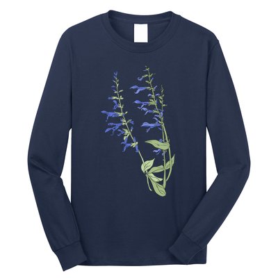 Wildflowers Blue Premium Long Sleeve Shirt