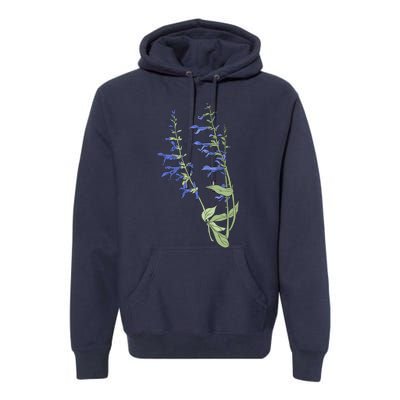 Wildflowers Blue Premium Premium Hoodie