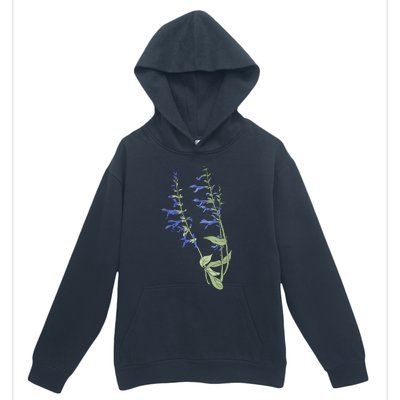 Wildflowers Blue Premium Urban Pullover Hoodie