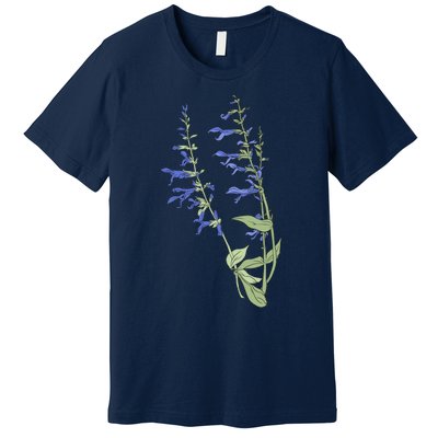 Wildflowers Blue Premium Premium T-Shirt