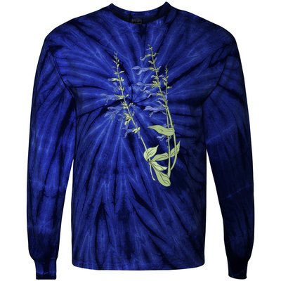 Wildflowers Blue Premium Tie-Dye Long Sleeve Shirt