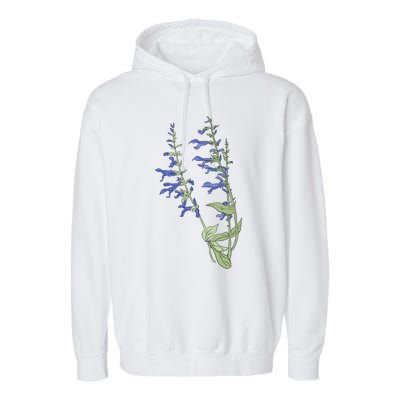 Wildflowers Blue Premium Garment-Dyed Fleece Hoodie