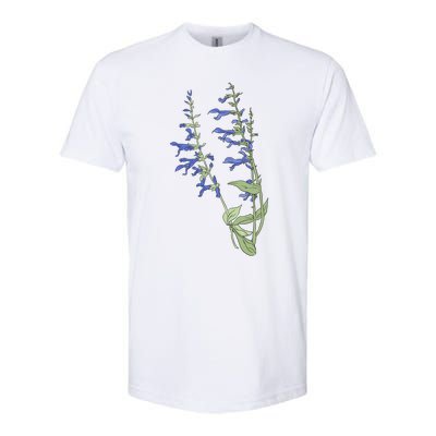 Wildflowers Blue Premium Softstyle CVC T-Shirt