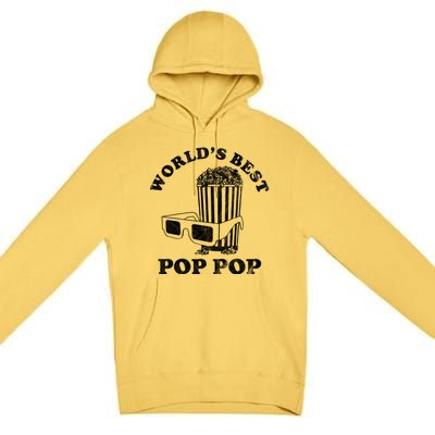 Worlds Best Pop Pop Movie Lover Fathers Day Premium Pullover Hoodie