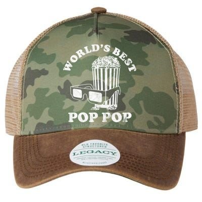 Worlds Best Pop Pop Movie Lover Fathers Day Legacy Tie Dye Trucker Hat