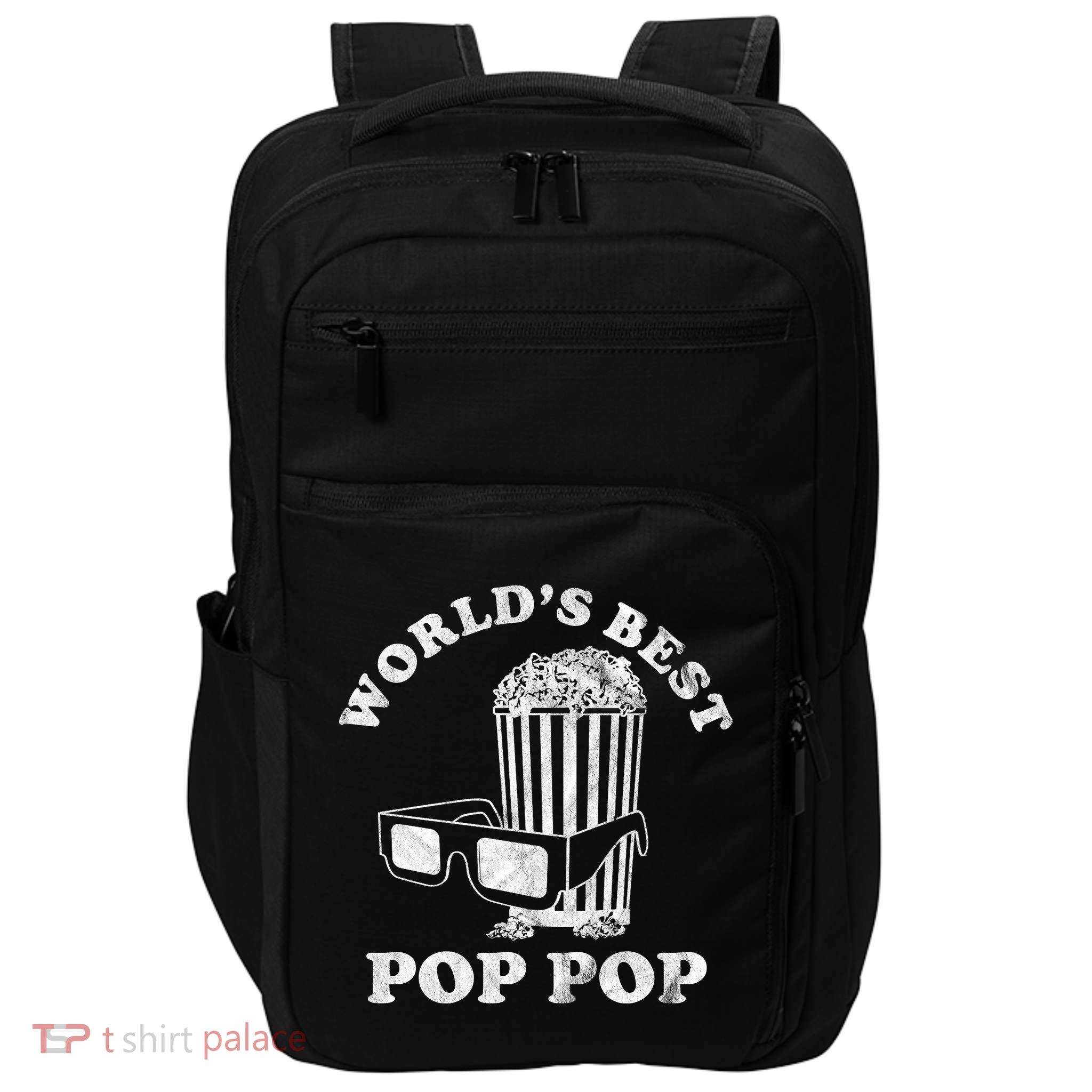 Worlds Best Pop Pop Movie Lover Fathers Day Impact Tech Backpack