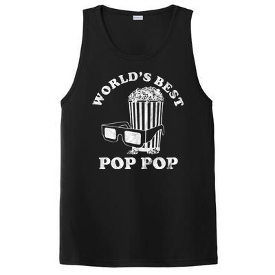 Worlds Best Pop Pop Movie Lover Fathers Day PosiCharge Competitor Tank