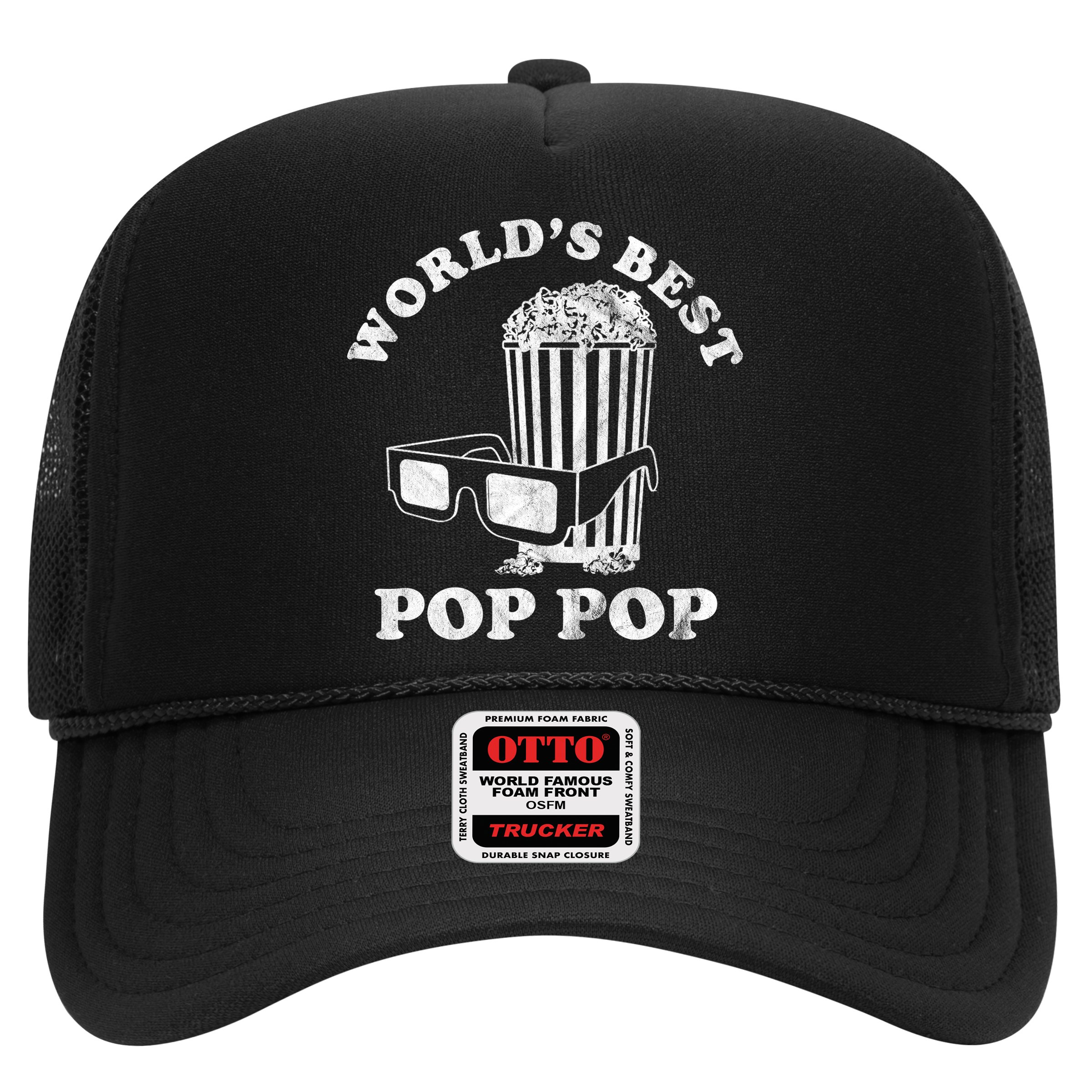 Worlds Best Pop Pop Movie Lover Fathers Day Hat
