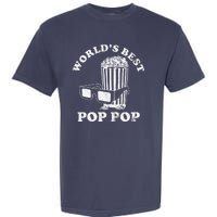 Worlds Best Pop Pop Movie Lover Fathers Day Garment-Dyed Heavyweight T-Shirt