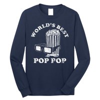 Worlds Best Pop Pop Movie Lover Fathers Day Long Sleeve Shirt