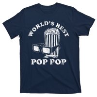 Worlds Best Pop Pop Movie Lover Fathers Day T-Shirt