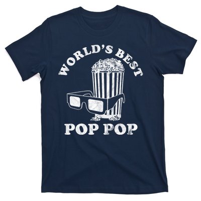 Worlds Best Pop Pop Movie Lover Fathers Day T-Shirt