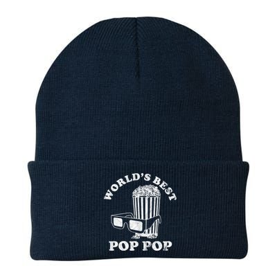 Worlds Best Pop Pop Movie Lover Fathers Day Beanie