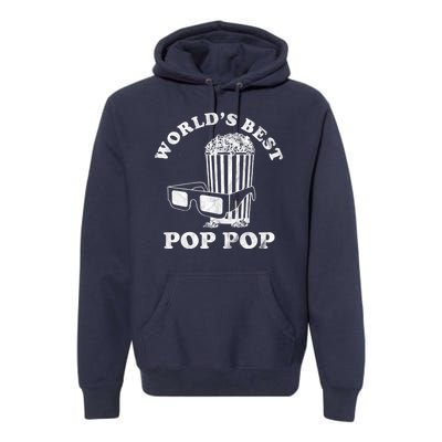 Worlds Best Pop Pop Movie Lover Fathers Day Premium Hoodie