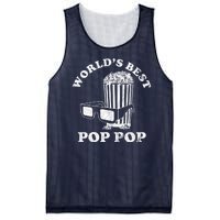 Worlds Best Pop Pop Movie Lover Fathers Day Mesh Reversible Basketball Jersey Tank