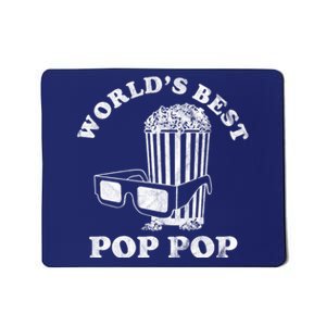 Worlds Best Pop Pop Movie Lover Fathers Day Mousepad