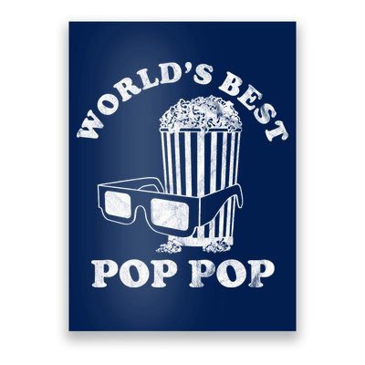 Worlds Best Pop Pop Movie Lover Fathers Day Poster