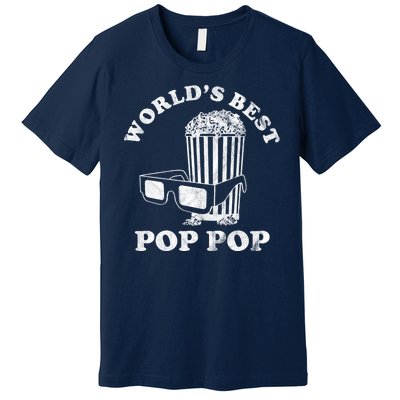 Worlds Best Pop Pop Movie Lover Fathers Day Premium T-Shirt