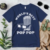 Worlds Best Pop Pop Movie Lover Fathers Day Premium T-Shirt