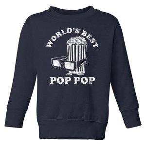 Worlds Best Pop Pop Movie Lover Fathers Day Toddler Sweatshirt