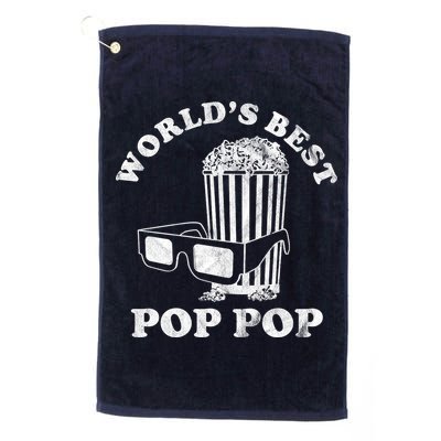Worlds Best Pop Pop Movie Lover Fathers Day Golf Towel