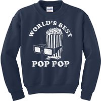 Worlds Best Pop Pop Movie Lover Fathers Day Kids Sweatshirt