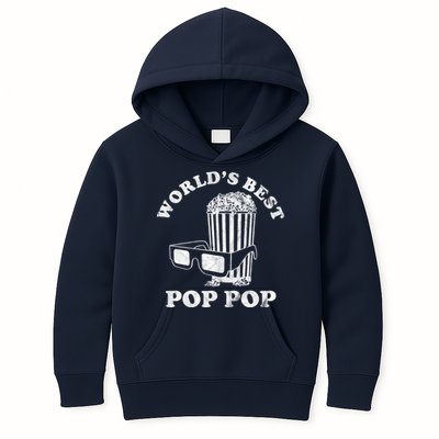 Worlds Best Pop Pop Movie Lover Fathers Day Kids Hoodie