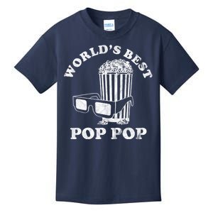 Worlds Best Pop Pop Movie Lover Fathers Day Kids T-Shirt