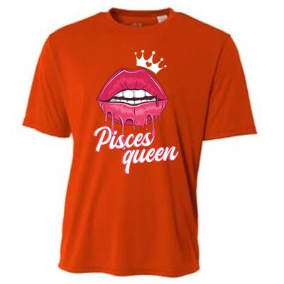 Wo Birthday Pisces Queen Pisces Zodiac Sign Gift Cooling Performance Crew T-Shirt