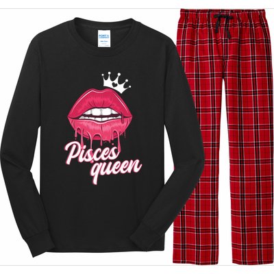 Wo Birthday Pisces Queen Pisces Zodiac Sign Gift Long Sleeve Pajama Set