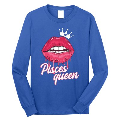 Wo Birthday Pisces Queen Pisces Zodiac Sign Gift Long Sleeve Shirt